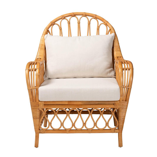 Baxton Studio - Reina Chair in Light Honey - Regal 2-Light Honey Rattan-CC view 2