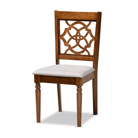 Baxton Studio - Renaud Dining Set in Grey/Walnut Brown - RH332C-Grey/Walnut-DC-7PC Dining Set view 2