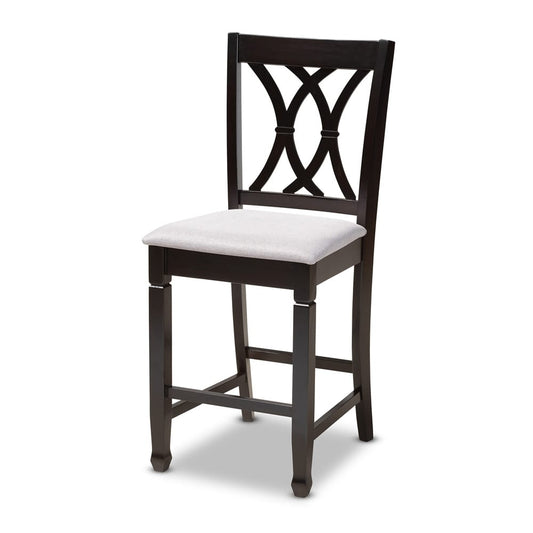 Baxton Studio - Reneau Pub Set in Gray/Espresso - RH316P-Grey/Dark Brown-5PC Pub Set view 2