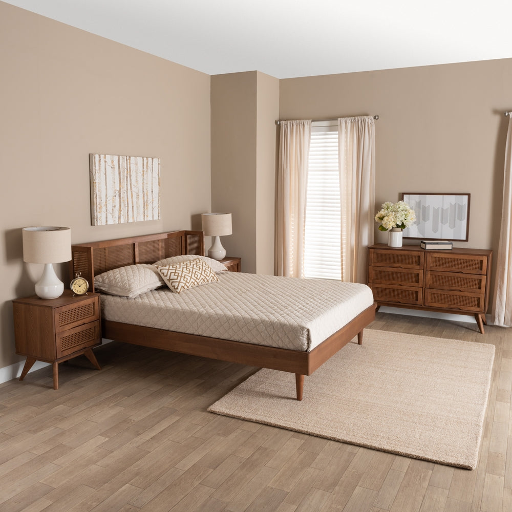 Baxton Studio - Rina King Bedroom Set in Ash Walnut - MG97151-Ash Walnut-King-4PC Set view 12