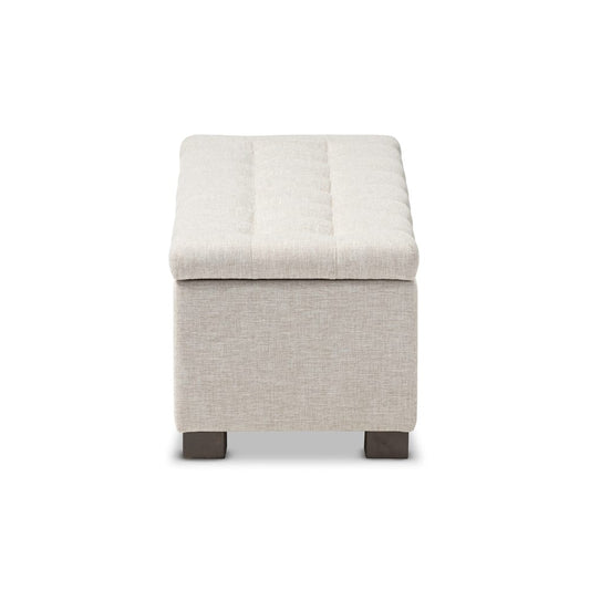 Baxton Studio - RoaNoke Storage Bench in Beige - BBT3101-OTTO-Beige-H1217-3 view 2