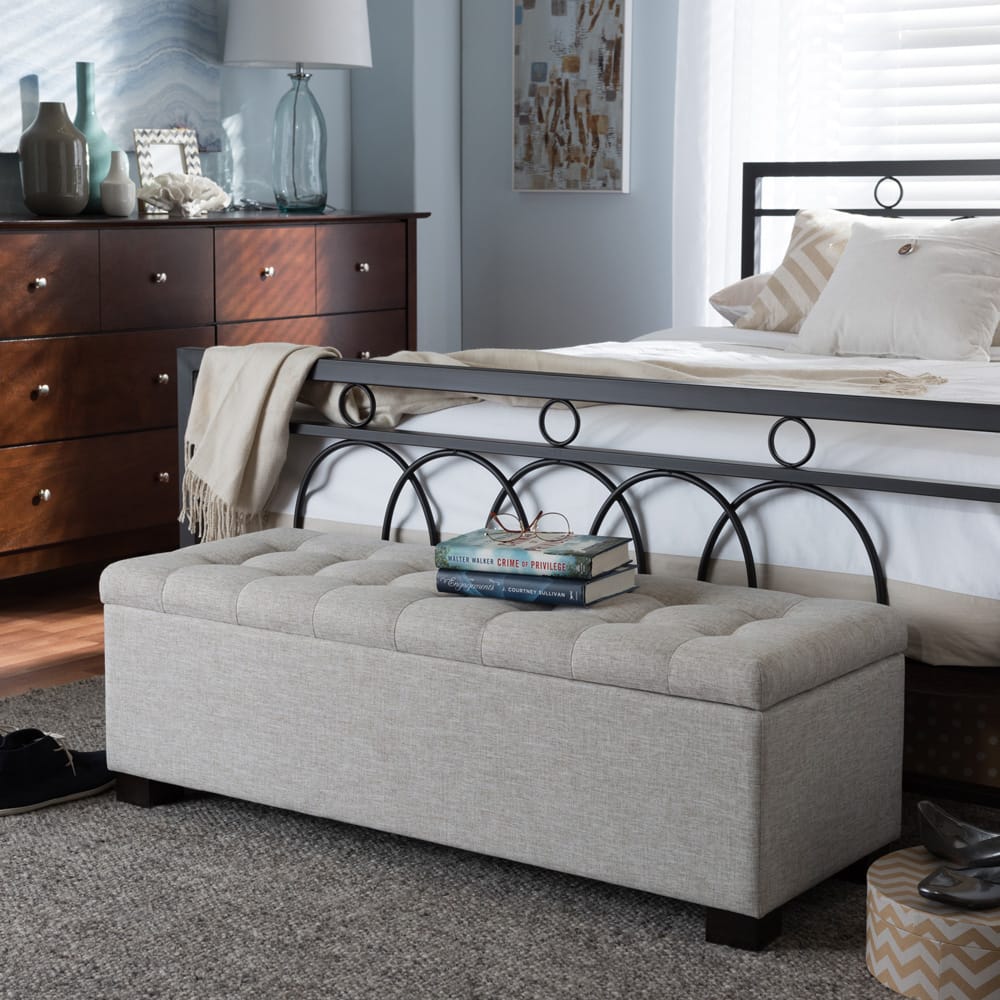 Baxton Studio - RoaNoke Storage Bench in Beige - BBT3101-OTTO-Beige-H1217-3 view 9
