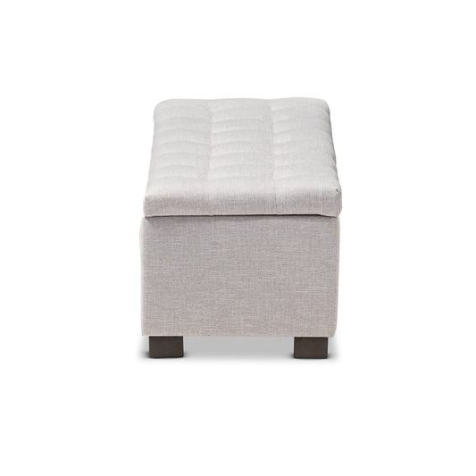 Baxton Studio - RoaNoke Storage Bench in Grayish Beige - BBT3101-OTTO-Greyish Beige-H1217-14 view 2