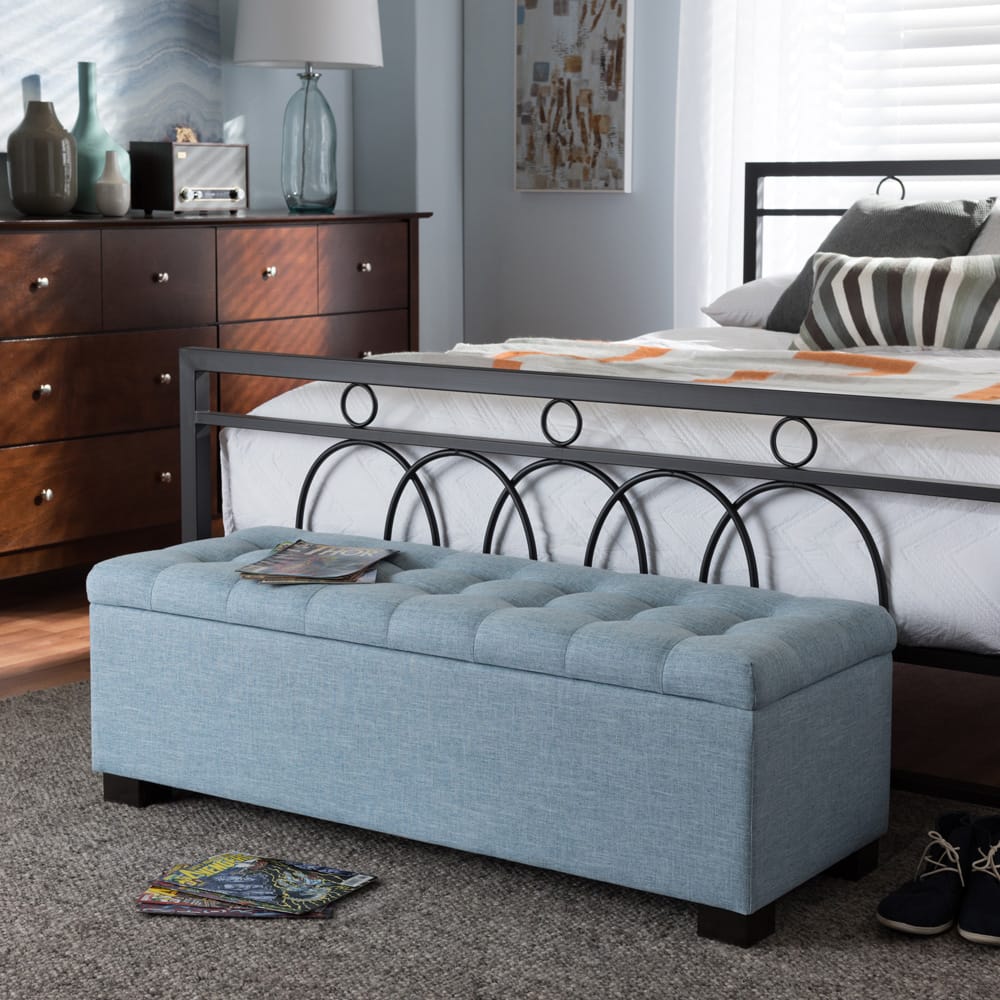 Baxton Studio - RoaNoke Storage Bench in Light Blue - BBT3101-OTTO-Light Blue-H1217-21 view 9