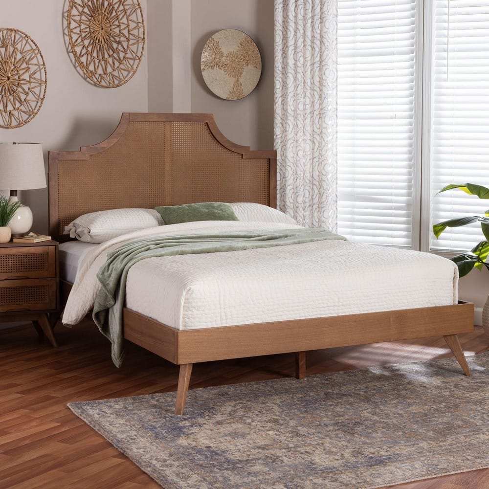 Baxton Studio - Rodolfo King Bed w/ Headboard in Ash Walnut - MG9774/9704-King view 7