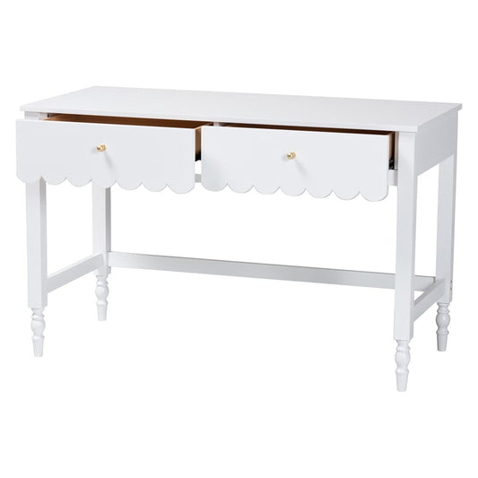 Baxton Studio - Roni Desk in White - Roni-White-Desk view 2