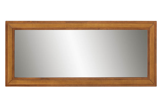 Baxton Studio - Rowanne Mirror - BBTM32 A1-Rattan/Walnut-Mirror view 2
