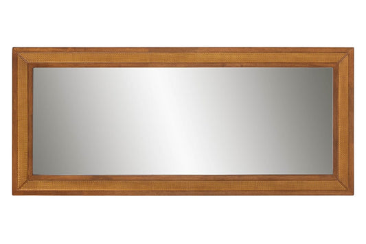 Baxton Studio - Rowanne Mirror - BBTM32 A1-Rattan/Walnut-Mirror view 2