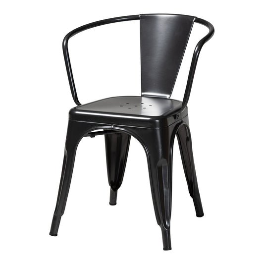 Baxton Studio - Ryland Set of 4 Dining Chairs in Dark Grey - AY-MC02-Dark Grey-DC view 2