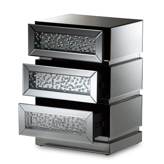 Baxton Studio - Sabrina End Table in "Silver" Mirrored - RS2572 view 2