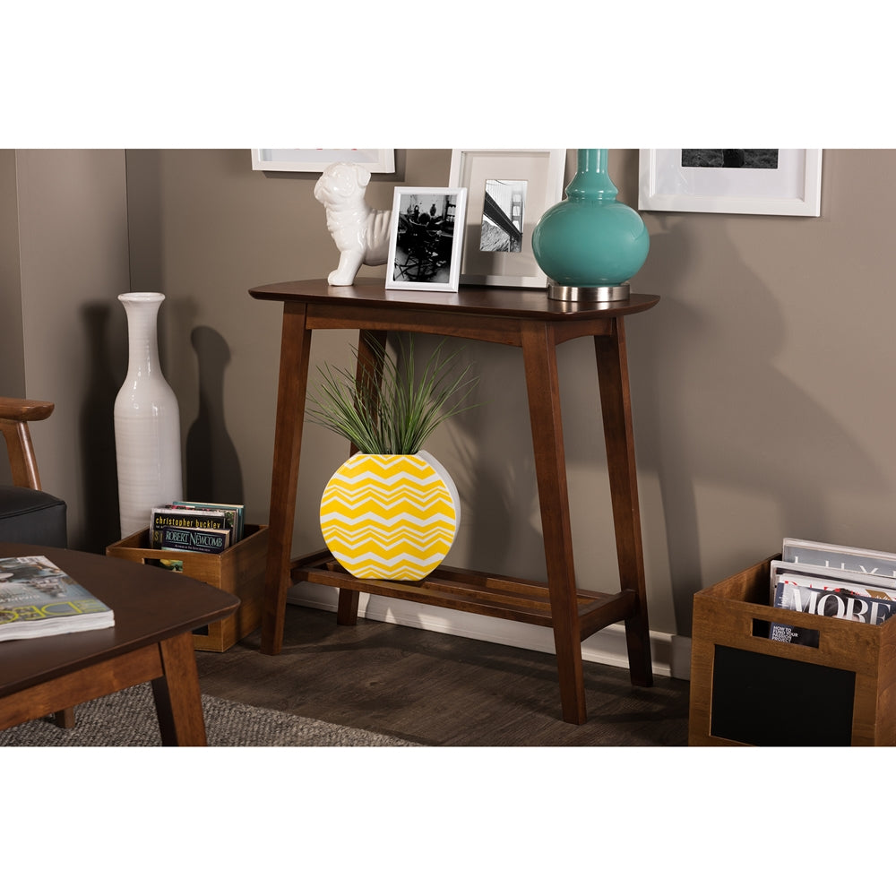 Baxton Studio - Sacramento Console Table in "Walnut" Dark Brown - RT295C-OCC view 4