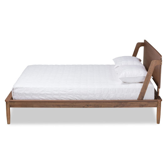 Baxton Studio - Sadler Queen Size Bed in Ash walnut - MG0047-9-Ash Walnut-Queen view 2