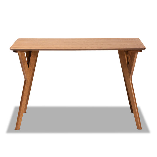 Baxton Studio - Sahar Dining Table in Walnut brown - BBT4074-Walnut-DT view 2