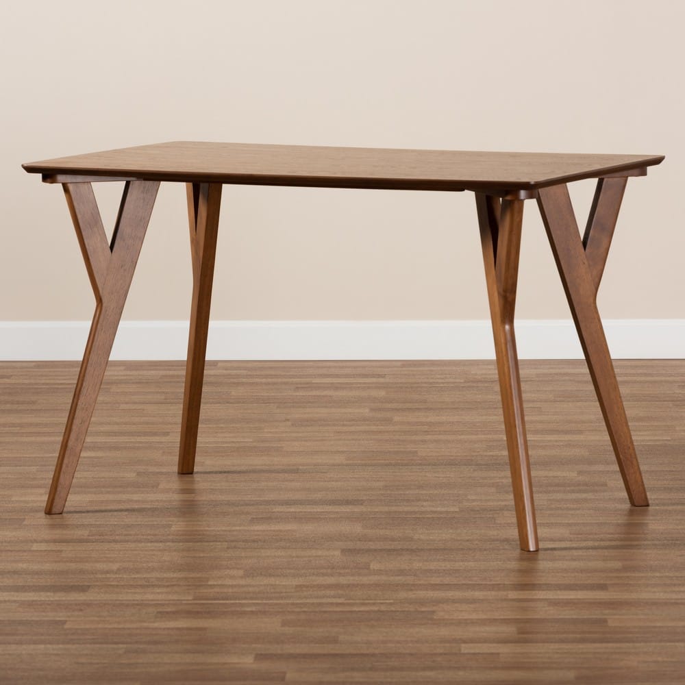 Baxton Studio - Sahar Dining Table in Walnut brown - BBT4074-Walnut-DT view 7