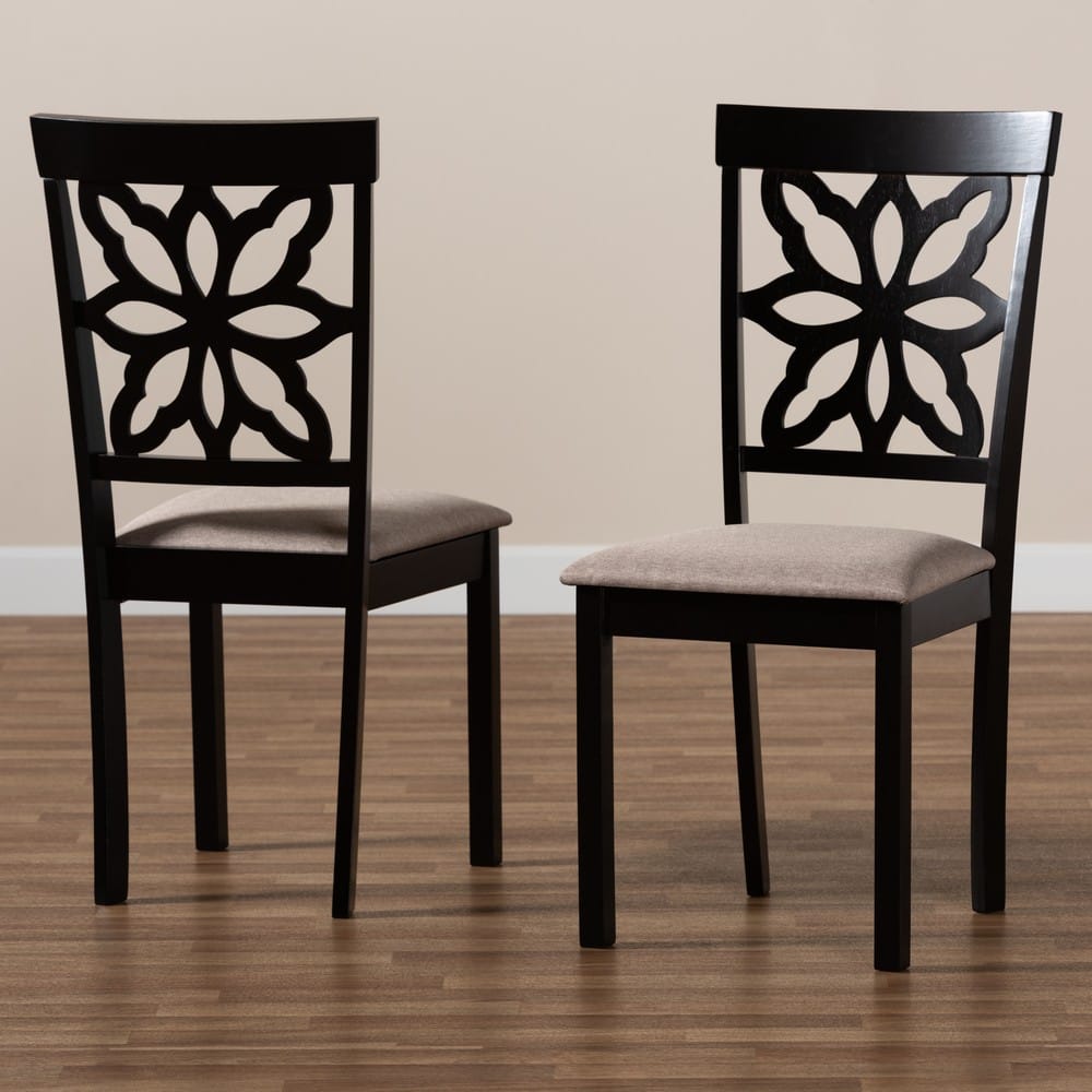 Baxton Studio - Samwell Set of 2 Dining Chairs in Sand/Dark brown - RH1019C-Sand/Dark Brown-DC-2PK view 6