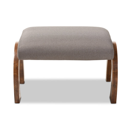Baxton Studio - Sandrine Footstool in Grey - BBT5318-Grey view 2