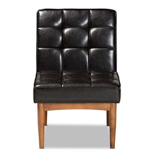 Baxton Studio - Sanford Dining Chair in Dark Brown/Walnut Brown - BBT8051.11-Dark Brown/Walnut-CC view 2