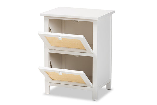Baxton Studio - Sariah End Table - FMA-0176-Wooden 2 Drawer-ET view 2