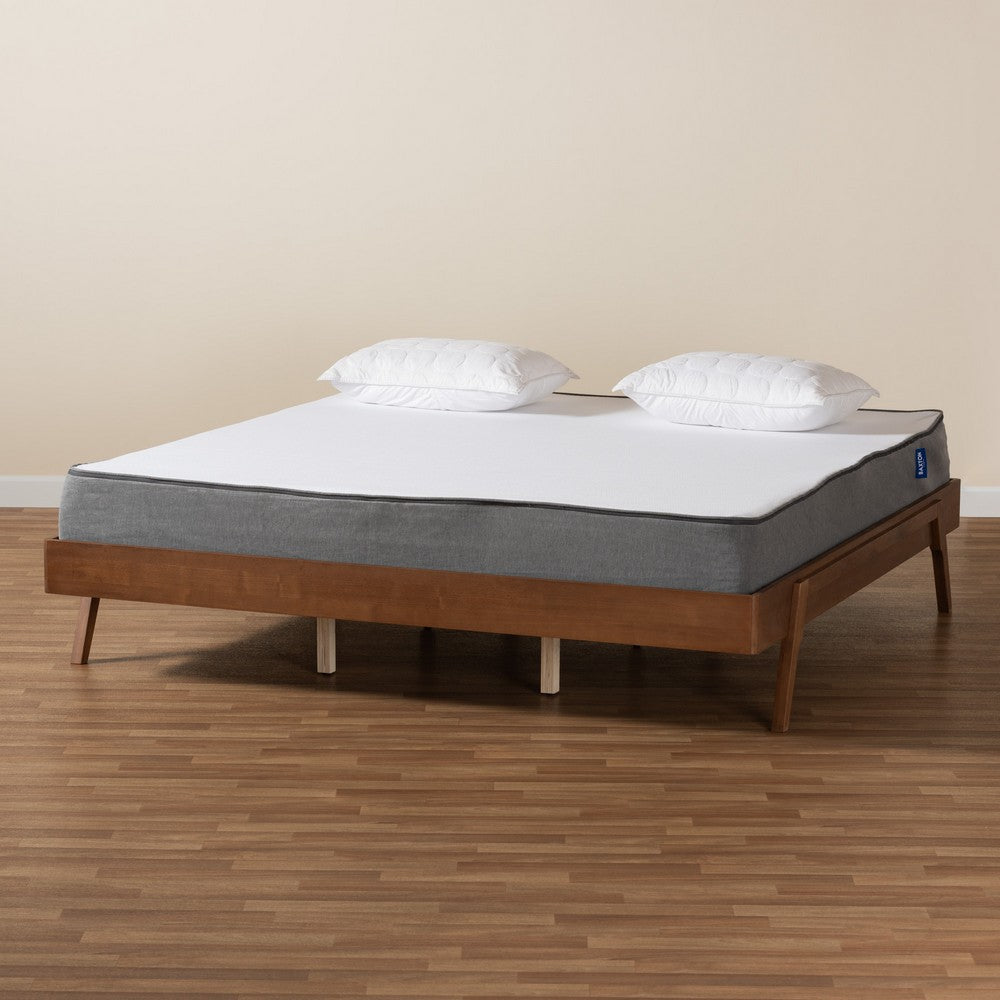 Baxton Studio - Sarita King Size Bed Frame in Ash Walnut - MG0094-Ash Walnut-Bed Frame-King view 7