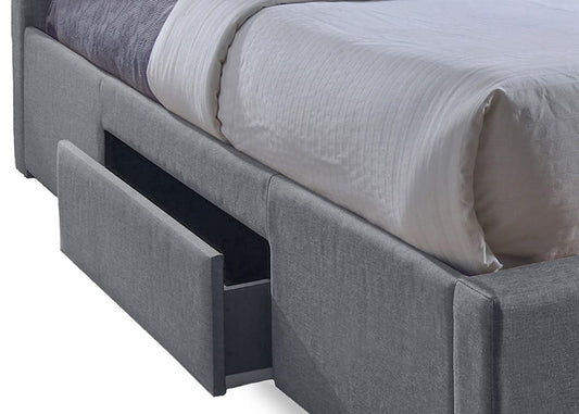 Baxton Studio - Sarter King Size Bed - CF8498-King-Grey view 2