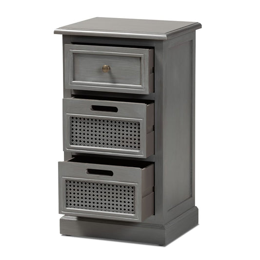 Baxton Studio - Sheldon End Table in Grey - JY20B072-Grey-ET view 2