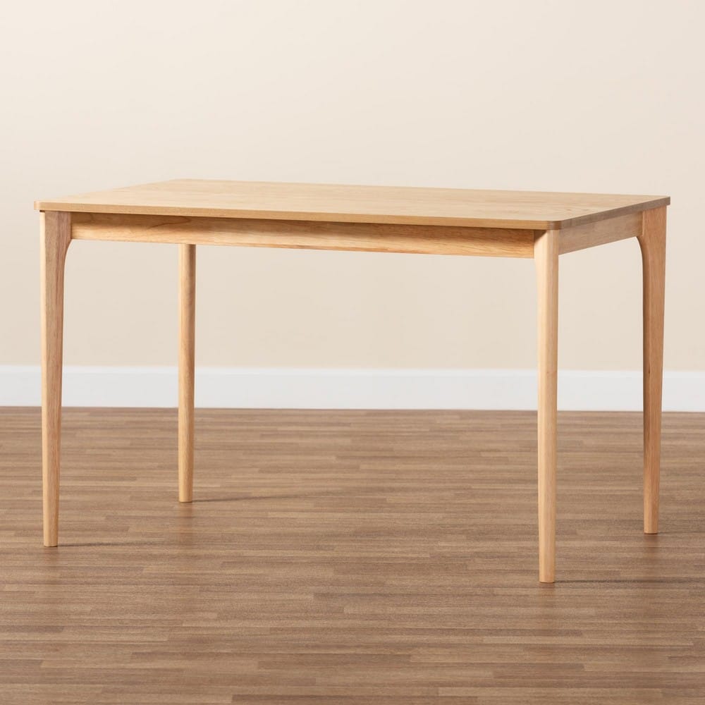 Baxton Studio - Sherwin Dining Table in Natural Oak - Sherwin-Natural Oak-DT view 8
