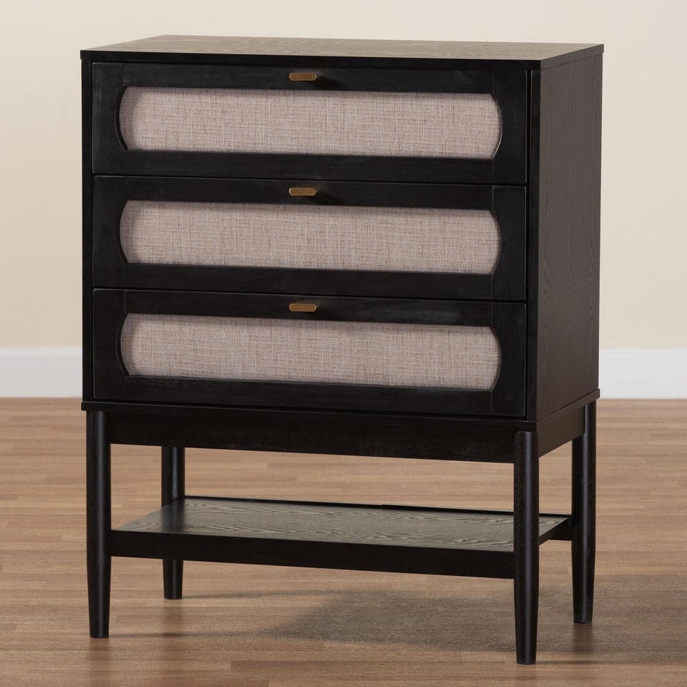 Baxton Studio - Shirin Chest in Beige/Black - MG9013-Sand Stone-FG2203-2/Black-3DW-Chest view 9