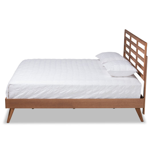 Baxton Studio - Shiro King Size Bed in Ash Walnut - Shiro-Ash Walnut-King view 2
