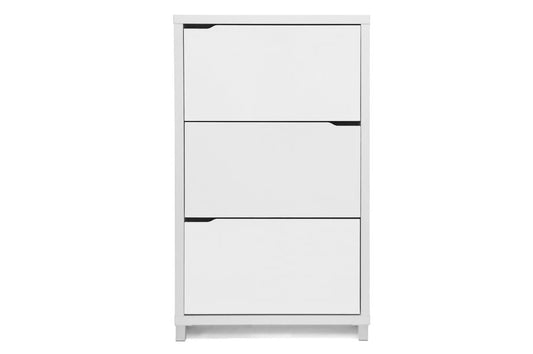 Baxton Studio - Simms Shoe Cabinet in White - FP-3OUSH-WHITE view 2