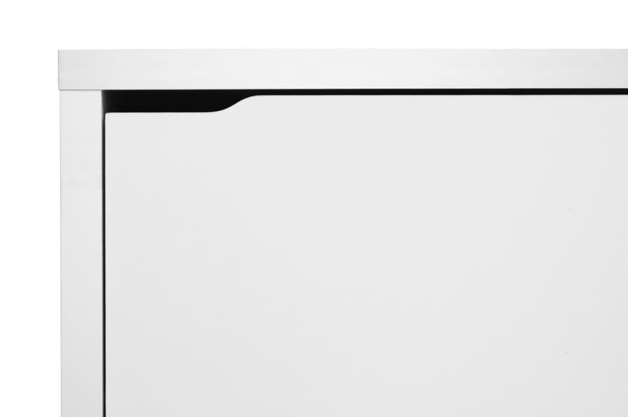 Baxton Studio - Simms Shoe Cabinet in White - FP-3OUSH-WHITE view 3