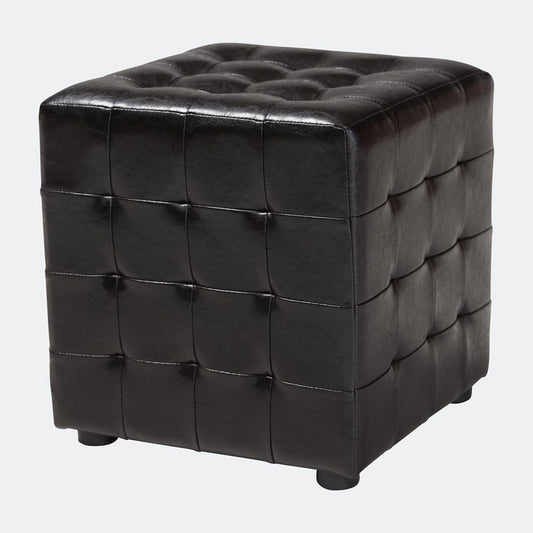 Baxton Studio - Siskal Set of 2 Ottomans in Dark Brown - BH-5589-DARK BROWN-OTTO view 2