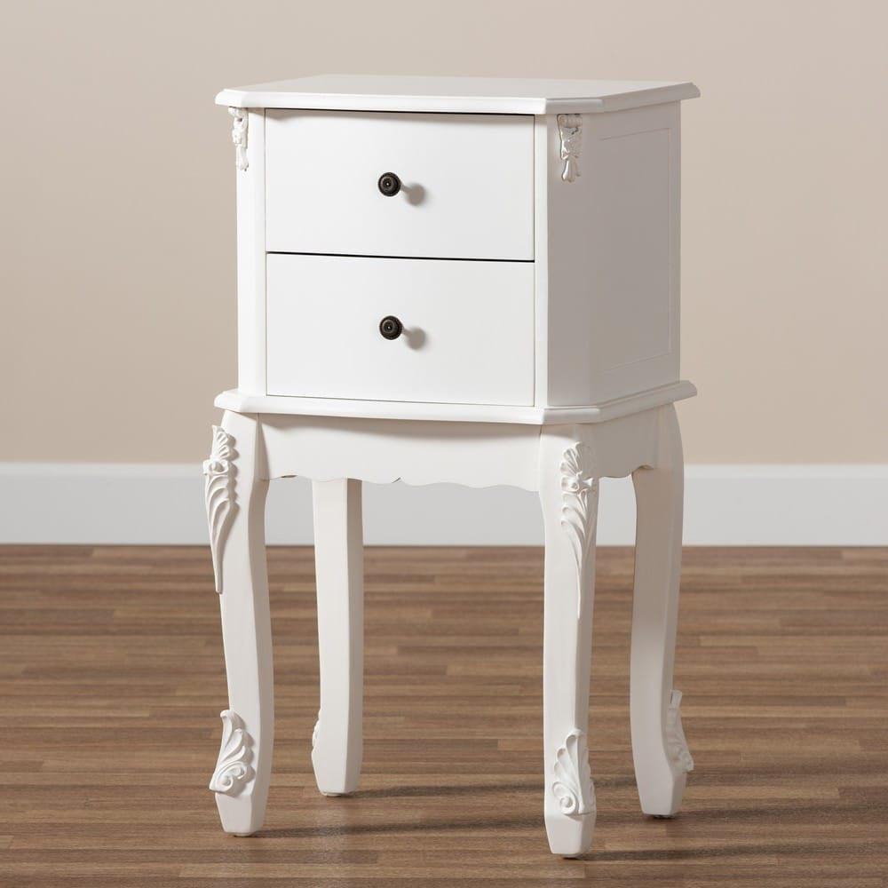 Baxton Studio - Sophia End Table in White - HL7A-A110-2 DW ET view 8