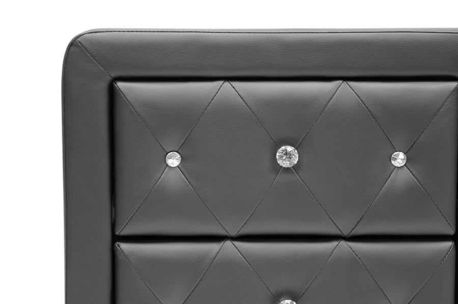 Baxton Studio - Stella Nightstand in Black - BBT3084-Black-NS view 4