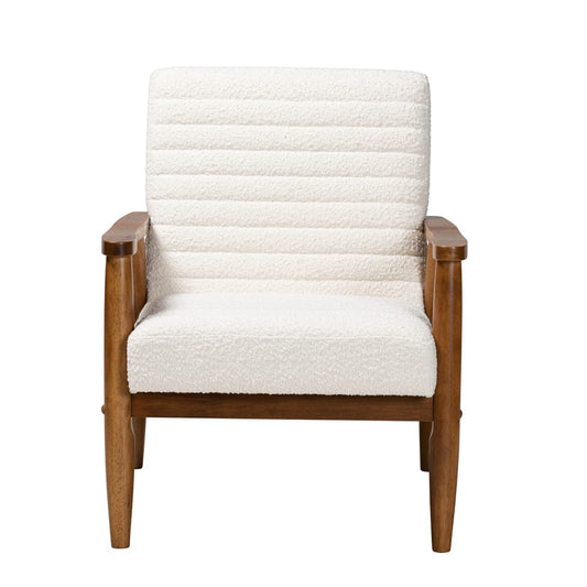 Baxton Studio - Stratton Chair in Cream/Walnut Brown - BBT8013.16-Maya-Cream/Walnut-CC view 2