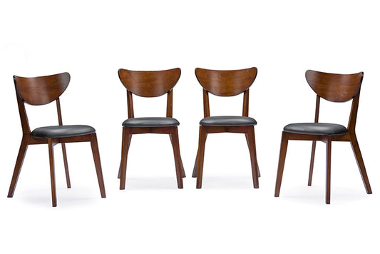 Baxton Studio - Sumner Dining Set in Brown/Black - RT331-TBL-CHR view 2