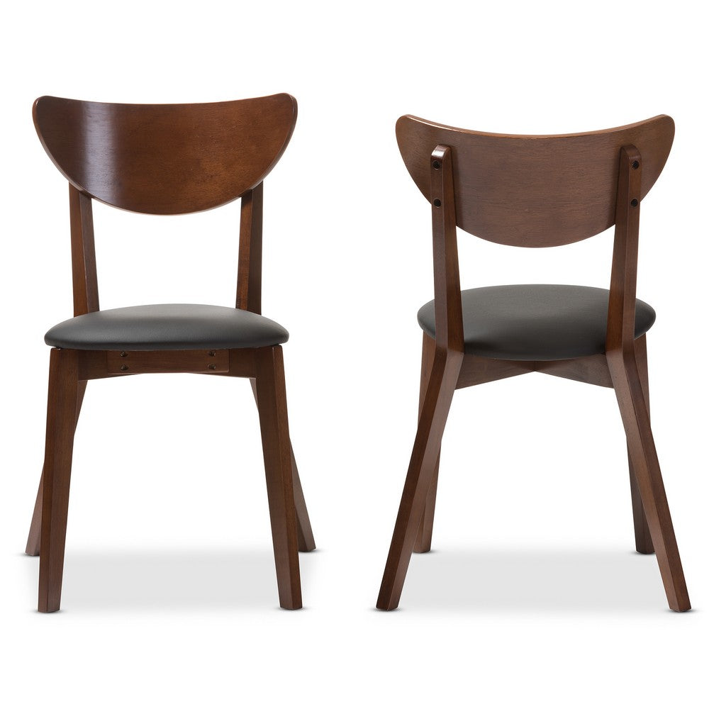 Baxton Studio - Sumner Set of 2 Dining Chairs in Black/Walnut Brown - RT331-CHR-Dark Walnut view 11