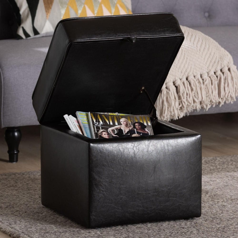 Baxton Studio - Sydney Ottoman in Dark Brown - XB-01-dark brown view 9