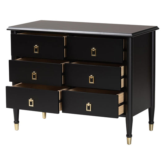 Baxton Studio - Tamra Chest in Black - SW8000-90CH6D-Black-Chest view 2