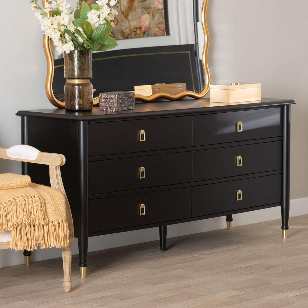 Baxton Studio - Tamra Dresser in Black - SW8000-90D6D-Black-Dresser view 8