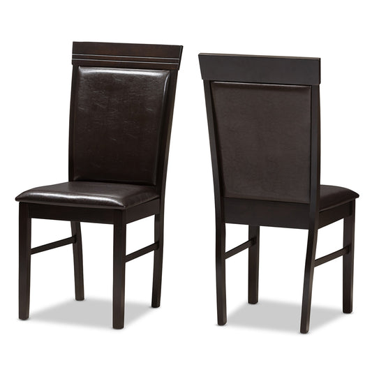 Baxton Studio - Thea Dining Set in Dark Brown - RH131C-Dark Brown Dining Set view 2