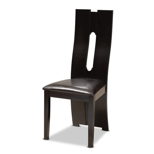 Baxton Studio - Torin Dining Set in Dark Brown/Espresso Brown - Torin-Dark Brown-5PC Dining Set view 2