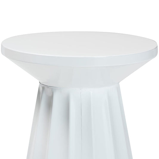 Baxton Studio - Ulmer End Table in White - H01-123220A-White/Metal-Side Table view 2