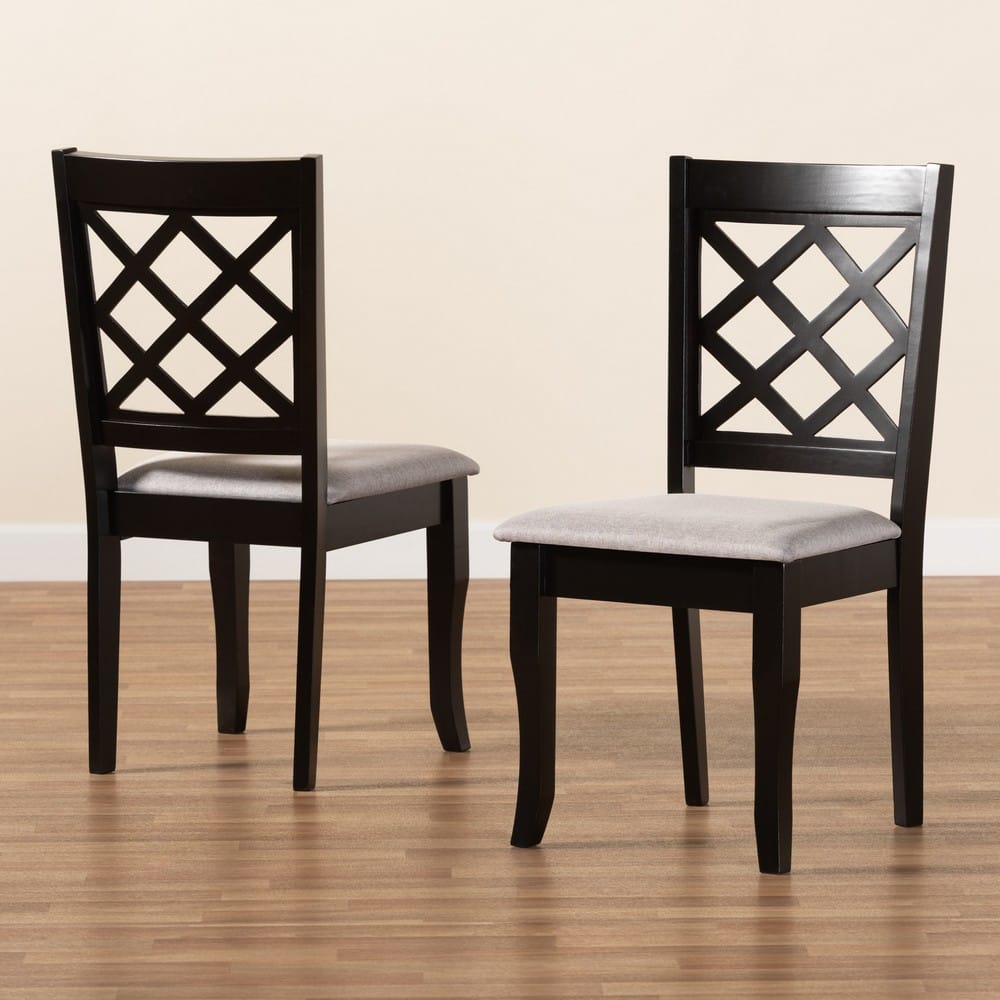 Baxton Studio - Verner Set of 2 Dining Chairs in Grey/Dark Brown - RH330C-Grey/Dark Brown-DC-2PK view 7