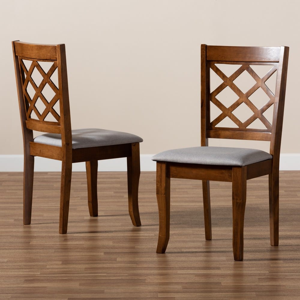 Baxton Studio - Verner Set of 2 Dining Chairs in Grey/walnut brown - RH330C-Grey/Walnut-DC-2PK view 7