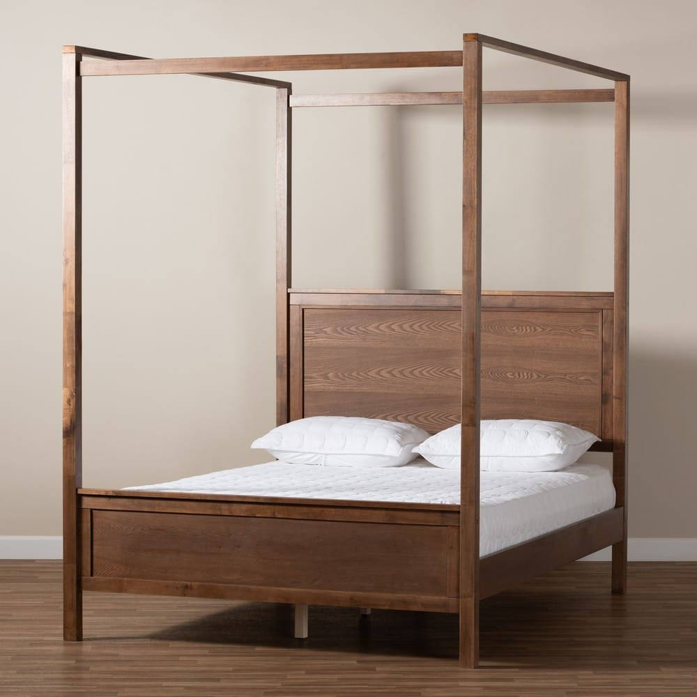Baxton Studio - Veronica King Size Bed in Walnut Brown - MG0021-1-Walnut-King view 7