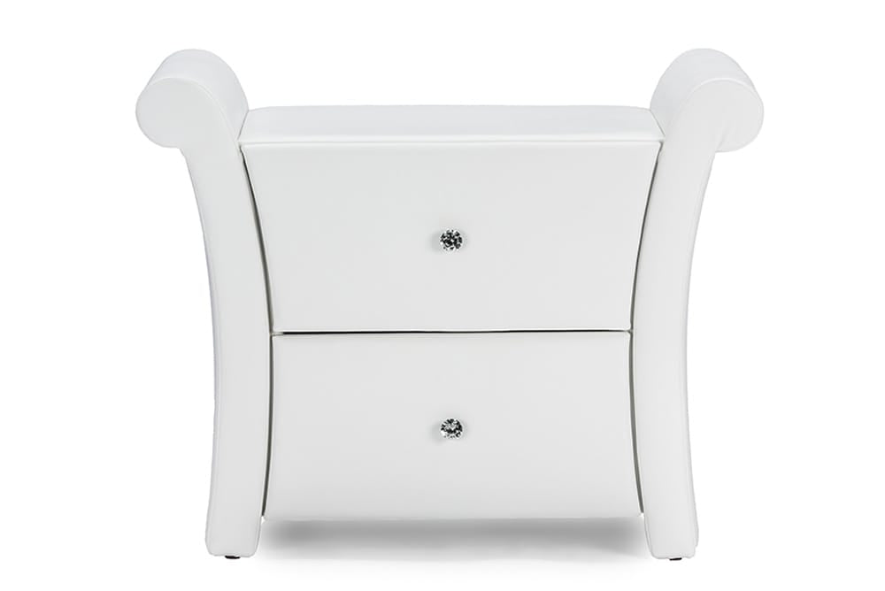 Baxton Studio - Victoria Nightstand - BBT3111A1-White-NS view 5
