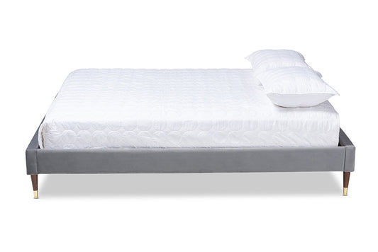 Baxton Studio - Volden Full Size Bed - BBT6598A1-Dark Grey-Full view 2