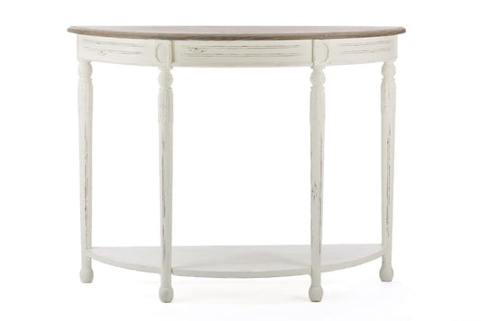 Baxton Studio - Vologne Console Table in White/Natural - PLM2VM/M B-CA view 2