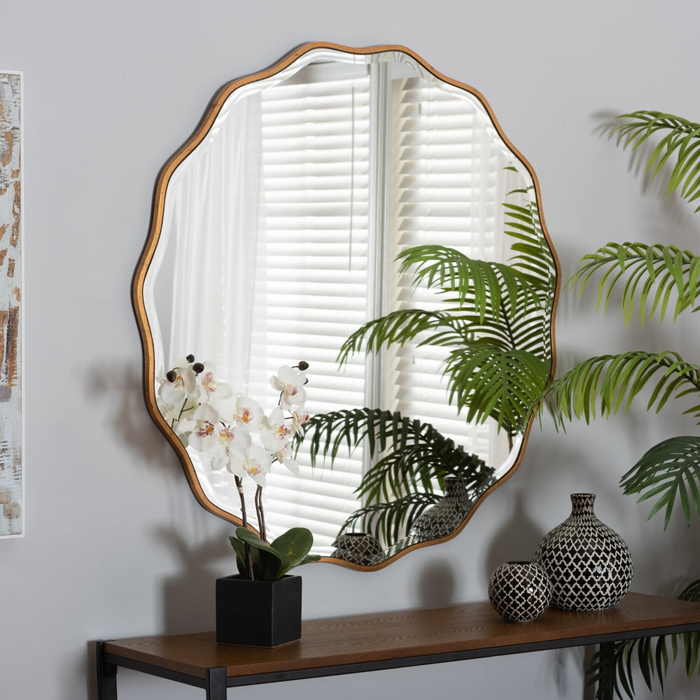 Baxton Studio - Weston Mirror in Gold - RXW-8466 view 3