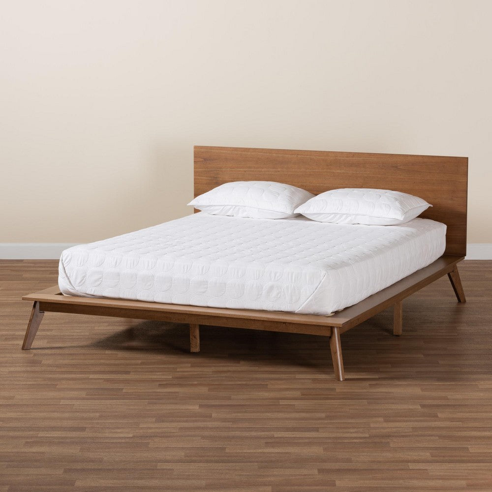Baxton Studio - Wheatley Queen Size Bed in Walnut Brown - SW8519-Walnut-M17-Queen view 8